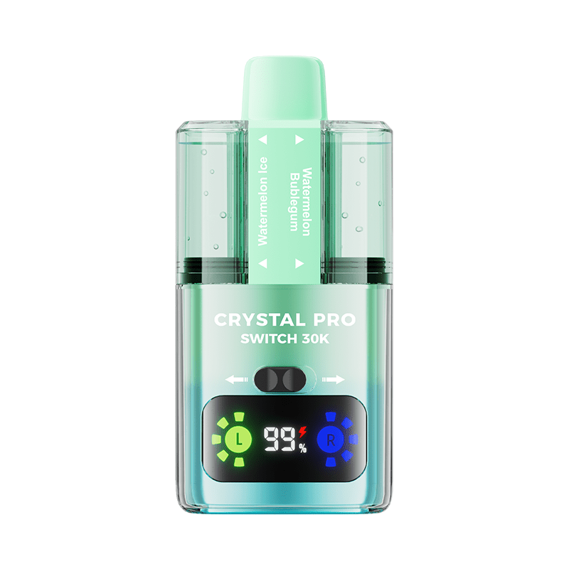 Crystal Pro Switch 30K Disposable Vape Device 20Mg Box of 5 , Watermelon Ice / Watermelon Bubblegum