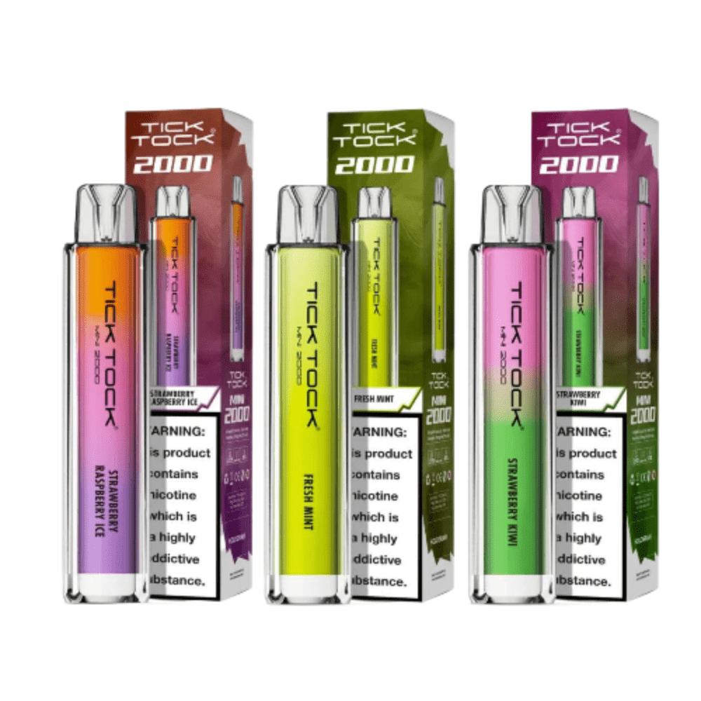 Tick Tock Mini 2000 Puffs Prefilled Pod Kit - 20MG Box of 10