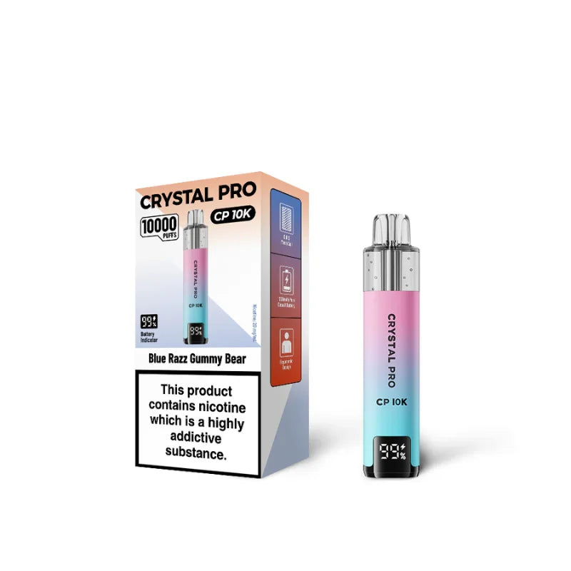 Crystal Pro 10000 (CP10K) Prefilled Vape Kit Box of 5