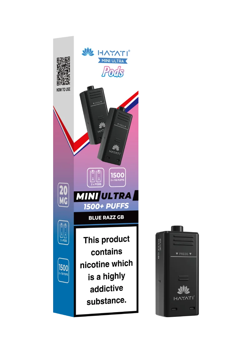 Hayati Mini Ultra 1500 Prefilled Pods box of 5