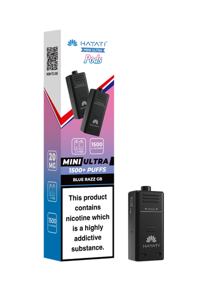 Hayati Mini Ultra 1500 Prefilled Pods box of 5