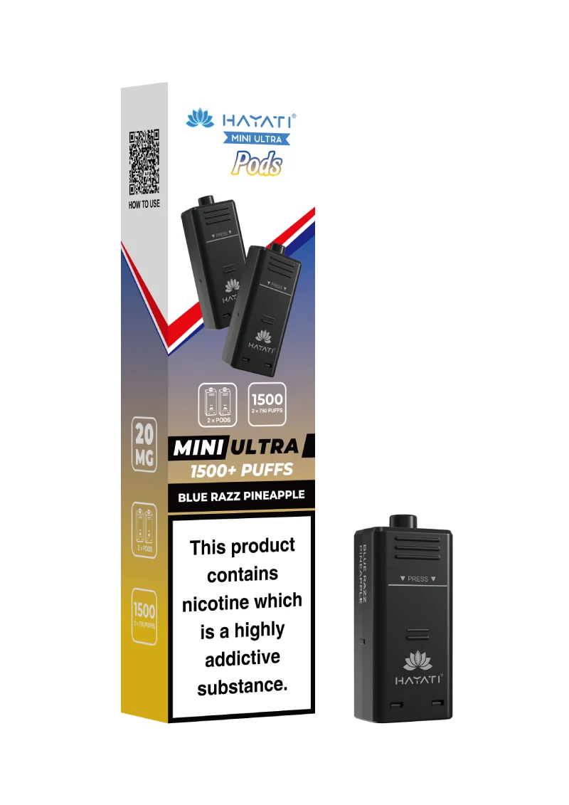 Hayati Mini Ultra 1500 Prefilled Pods box of 5
