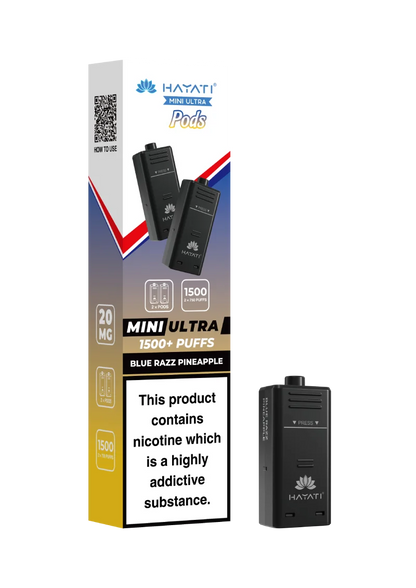 Hayati Mini Ultra 1500 Prefilled Pods box of 5