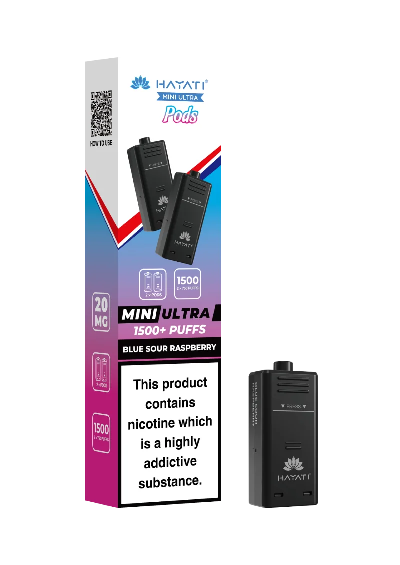 Hayati Mini Ultra 1500 Prefilled Pods box of 5