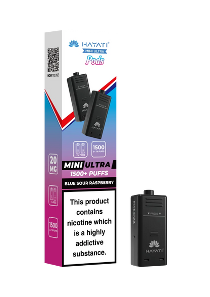 Hayati Mini Ultra 1500 Prefilled Pods box of 5