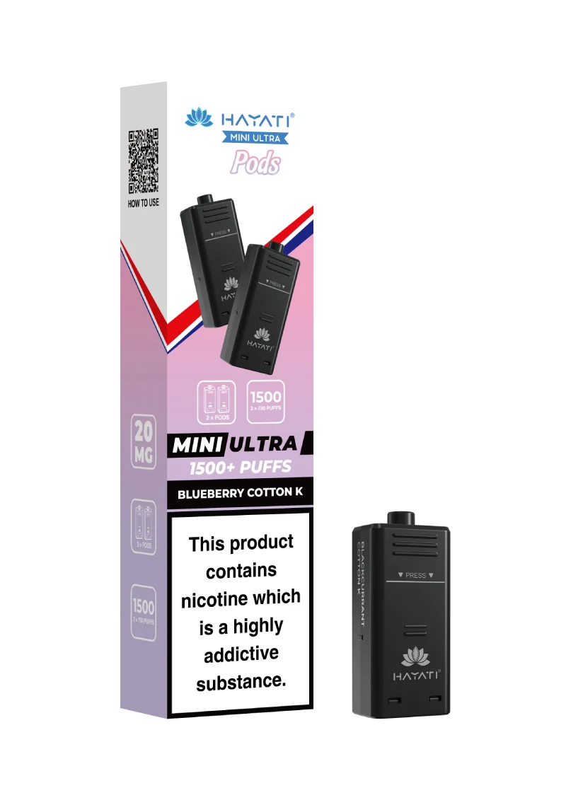 Hayati Mini Ultra 1500 Prefilled Pods box of 5