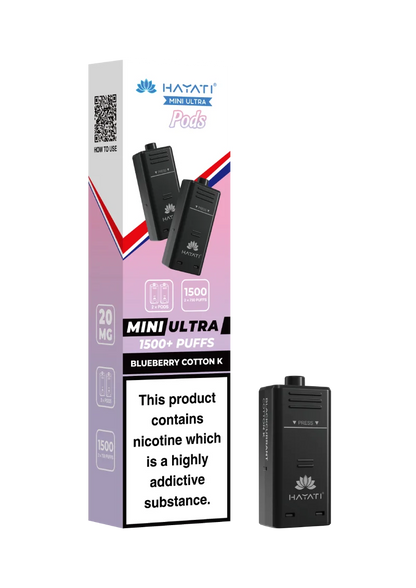 Hayati Mini Ultra 1500 Prefilled Pods box of 5