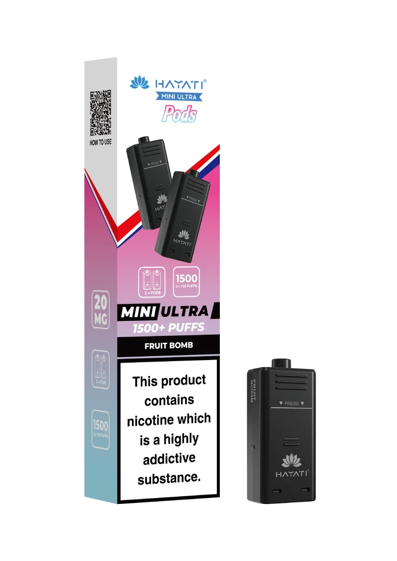 Hayati Mini Ultra 1500 Prefilled Pods box of 5