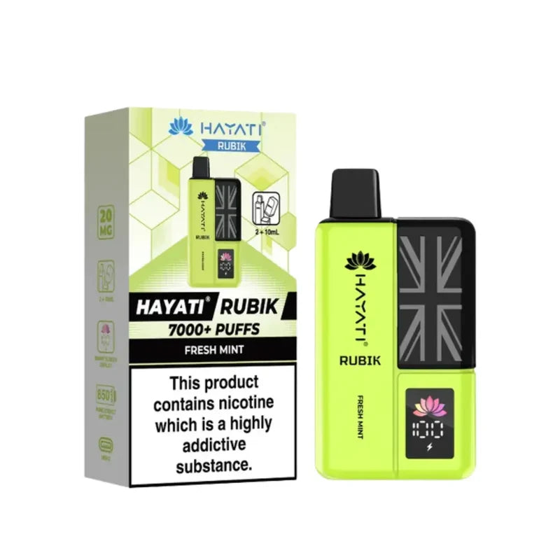 Hayati Rubik 7000 Puffs Prefilled Pod Kit I Box Of 5