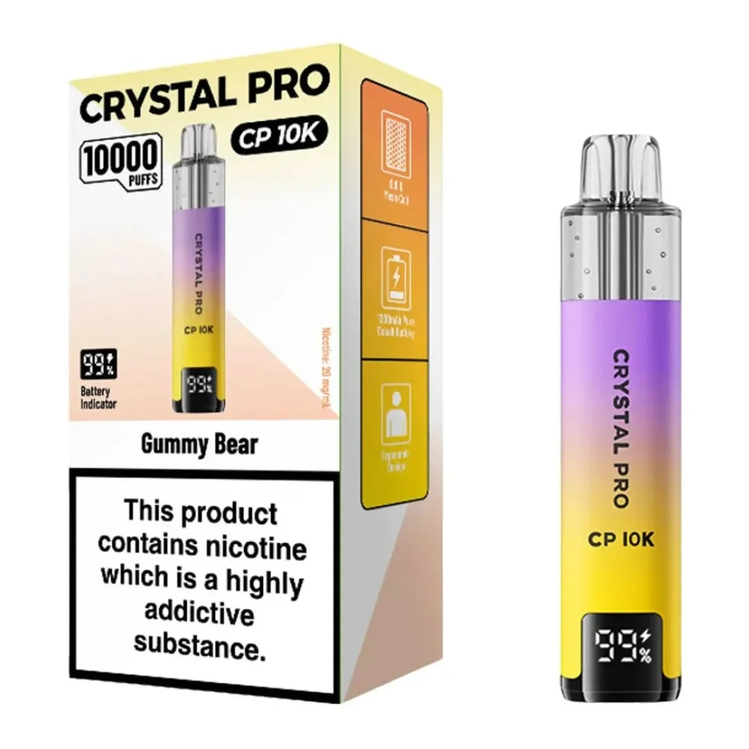 Crystal Pro 10000 (CP10K) Prefilled Vape Kit Box of 5