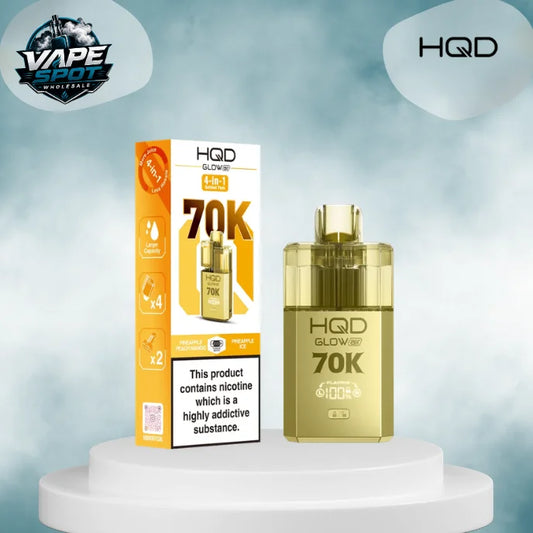 HQD Glow Air 70K Puff Prefilled Pod Vape kit - Box of 5