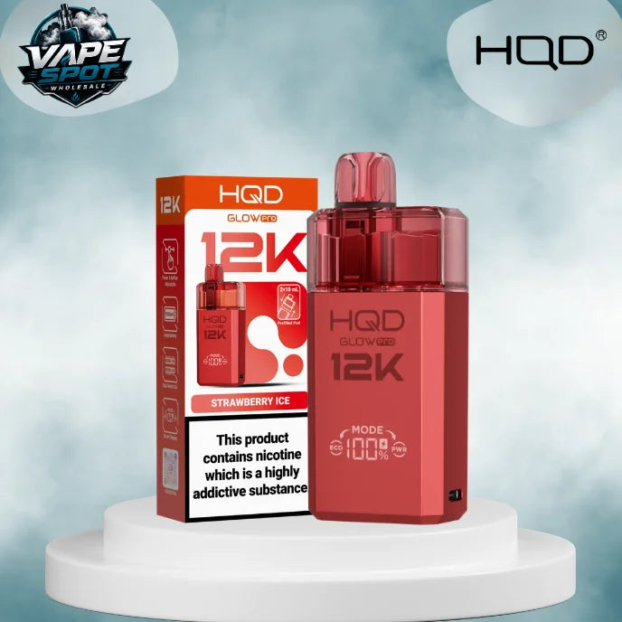 HQD Glow Pro 12k Prefilled Pod Vape Kit - Box of 5