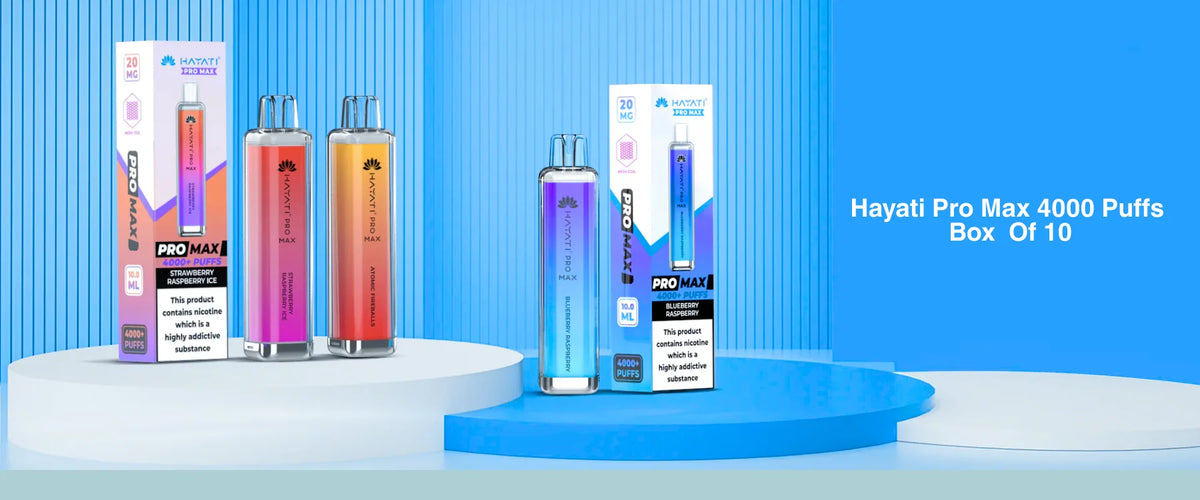 Hayati Pro Max 4000 Puffs Vape | Disposable Box of 10 Hayati Pro Max 4000 Puffs Vape | Disposable Box of 10