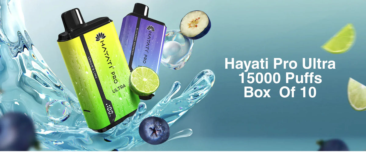 Shop Hayati Pro Ultra 15000 Puff Disposable Vape | Box of 10 Shop Hayati Pro Ultra 15000 Puff Disposable Vape | Box of 10