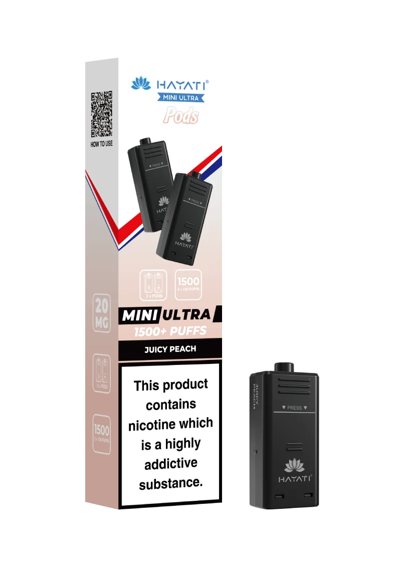 Hayati Mini Ultra 1500 Prefilled Pods box of 5