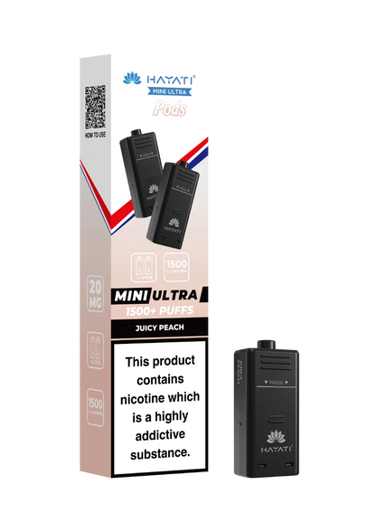 Hayati Mini Ultra 1500 Prefilled Pods box of 5