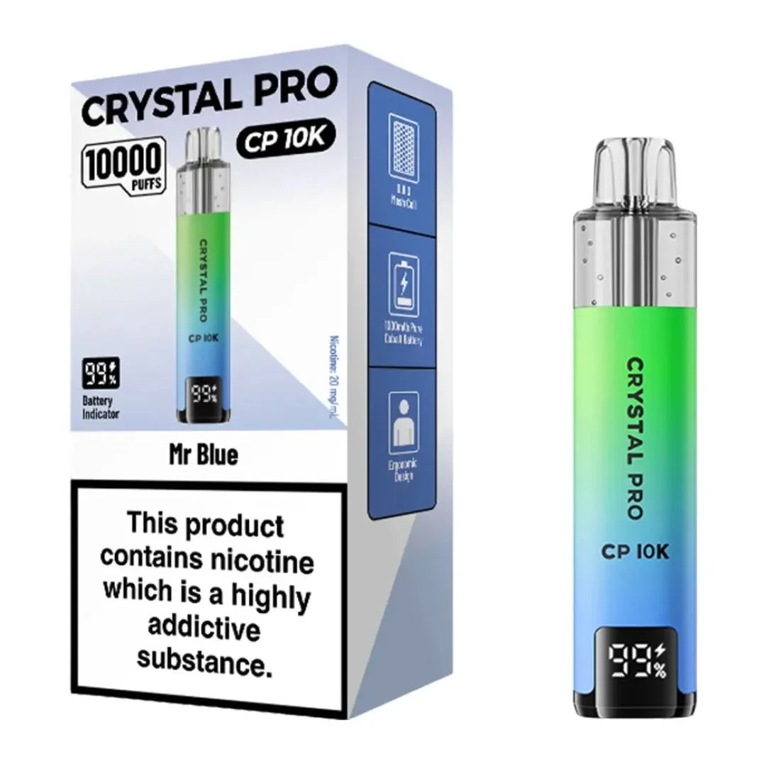 Crystal Pro 10000 (CP10K) Prefilled Vape Kit Box of 5