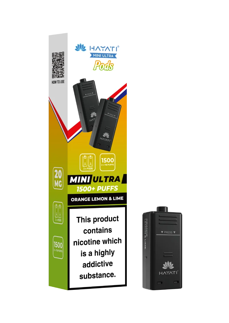 Hayati Mini Ultra 1500 Prefilled Pods box of 5