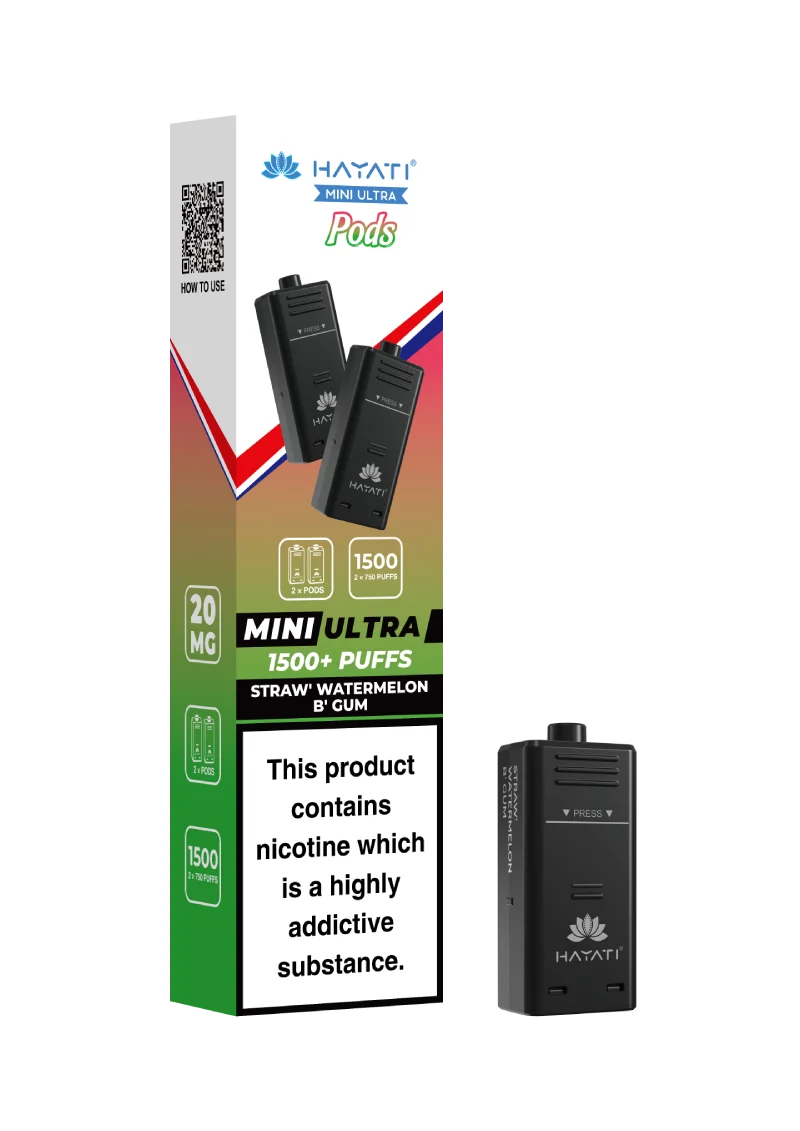 Hayati Mini Ultra 1500 Prefilled Pods box of 5