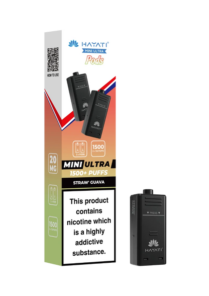 Hayati Mini Ultra 1500 Prefilled Pods box of 5