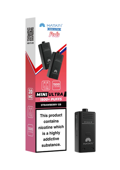 Hayati Mini Ultra 1500 Prefilled Pods box of 5