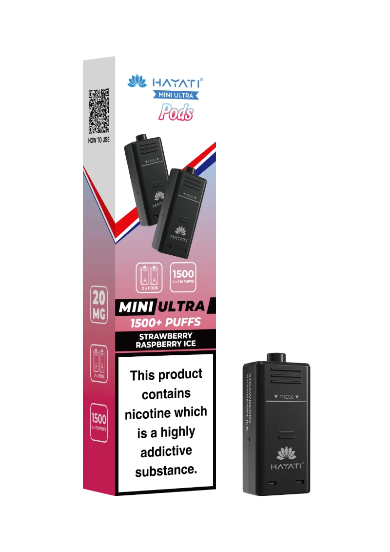 Hayati Mini Ultra 1500 Prefilled Pods box of 5