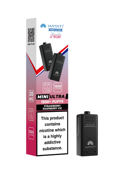 Hayati Mini Ultra 1500 Prefilled Pods box of 5