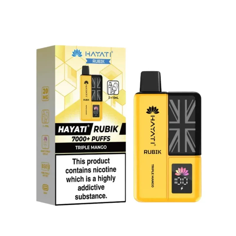 Hayati Rubik 7000 Puffs Prefilled Pod Kit I Box Of 5