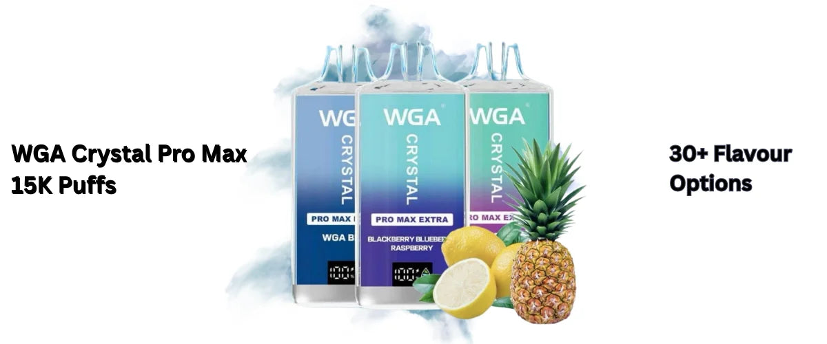 wga crystal pro max 15000 box of 10 flavours