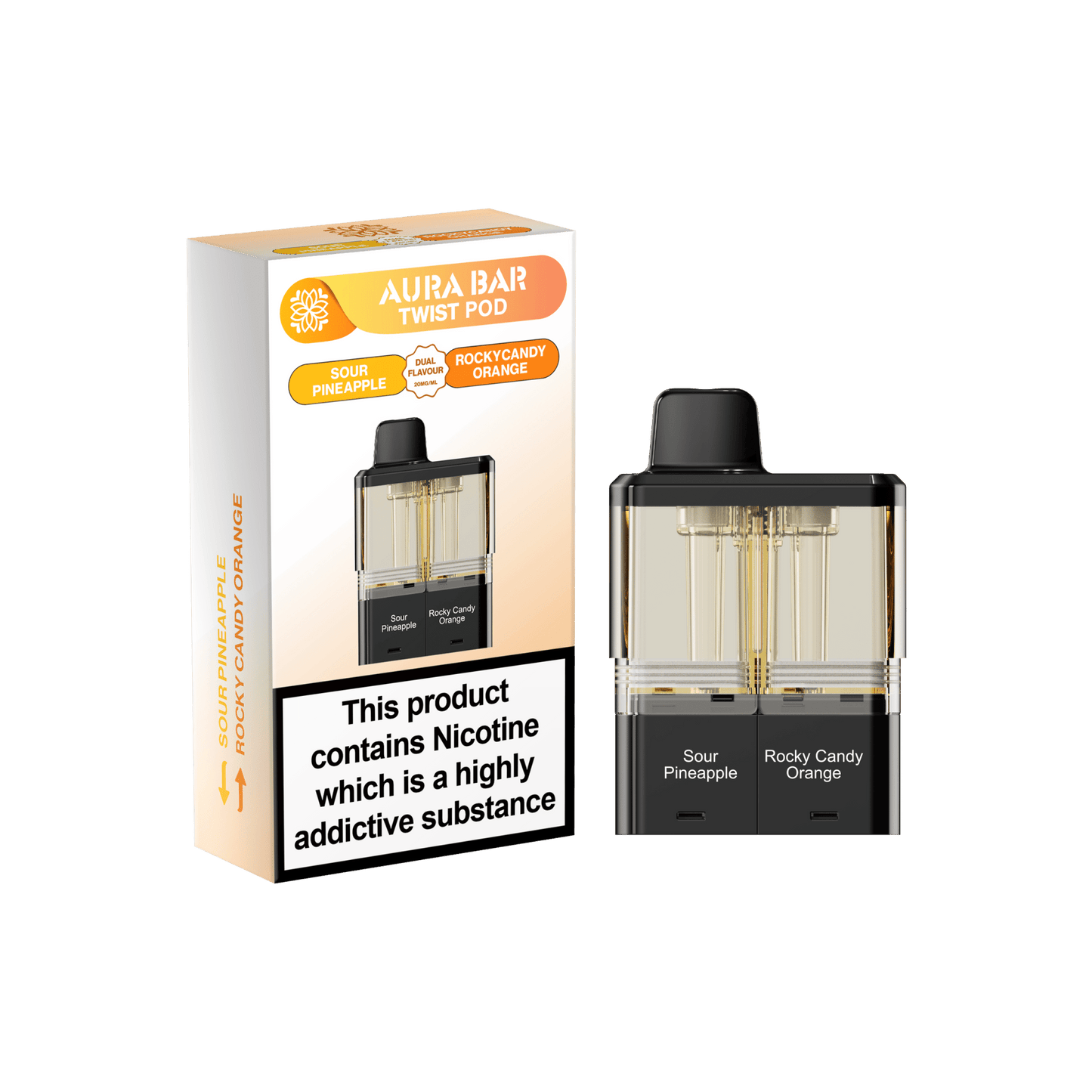 Aura Bar Twist 40k Replacement Pods - Pack of 5 Available In Dual Flavour