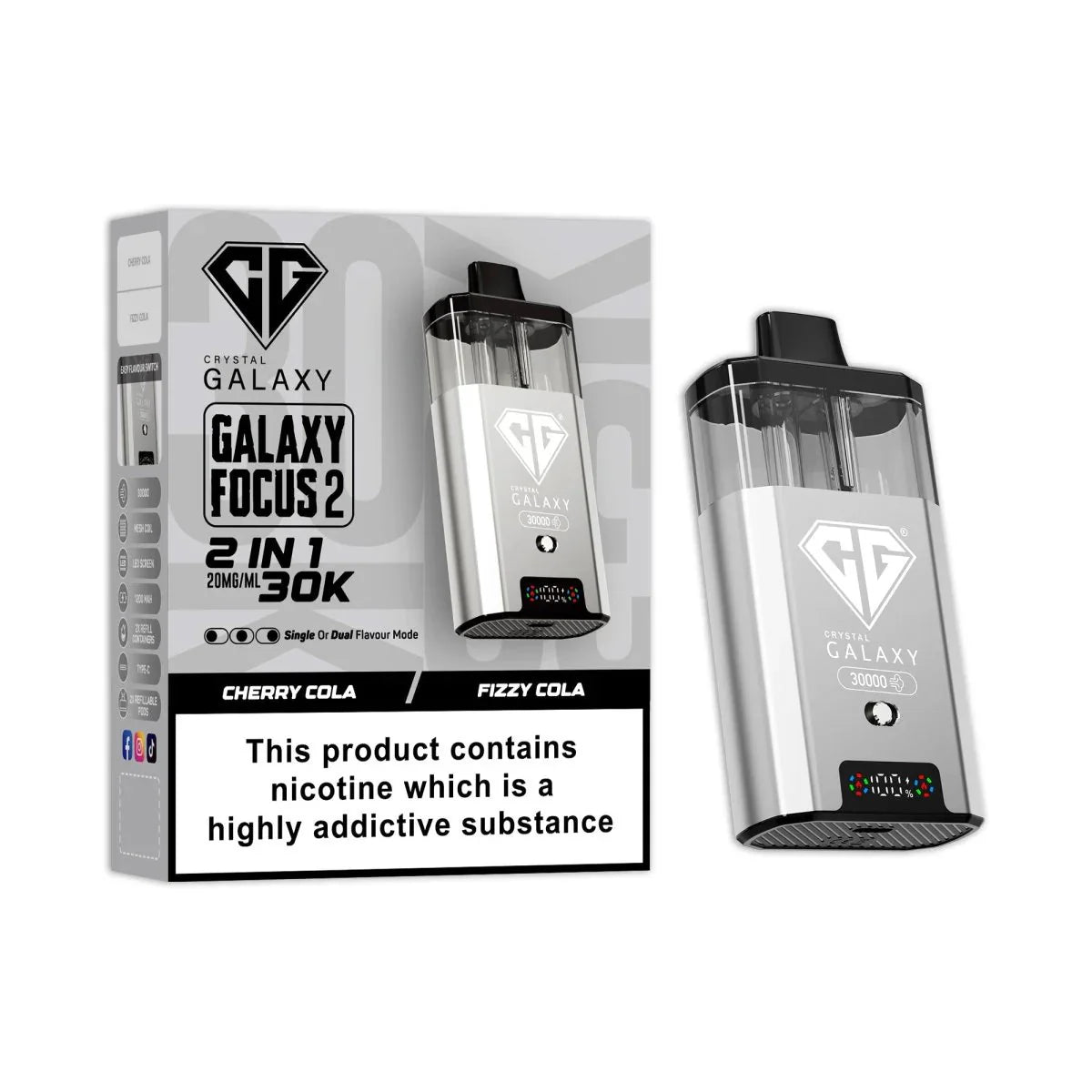 Crystal Galaxy Focus 2 30K Disposable Vape Device | Box of 5 - #Vapewholesalesupplier#