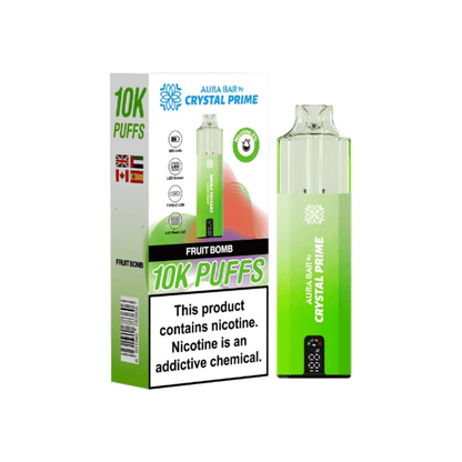 Crystal Prime Aura Bar 10K Prefilled Pod Kit Box of 5 - Vapewholesalesupplier