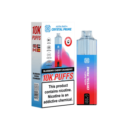 Crystal Prime Aura Bar 10K Prefilled Pod Kit Box of 5 - Vapewholesalesupplier