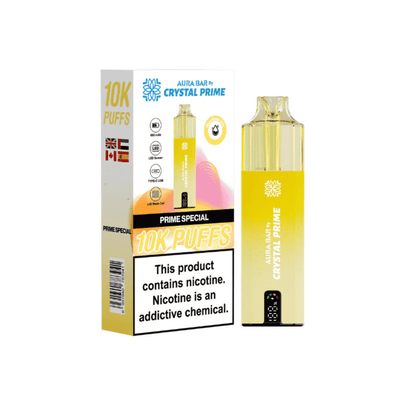 Crystal Prime Aura Bar 10K Prefilled Pod Kit Box of 5 - Vapewholesalesupplier