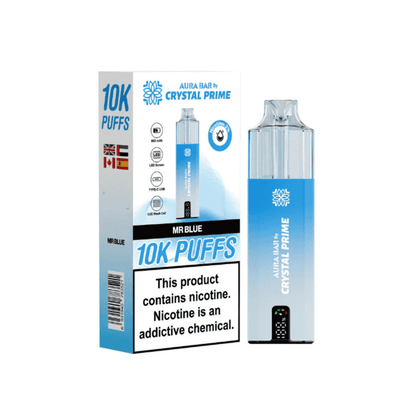 Crystal Prime Aura Bar 10K Prefilled Pod Kit Box of 5 - Vapewholesalesupplier