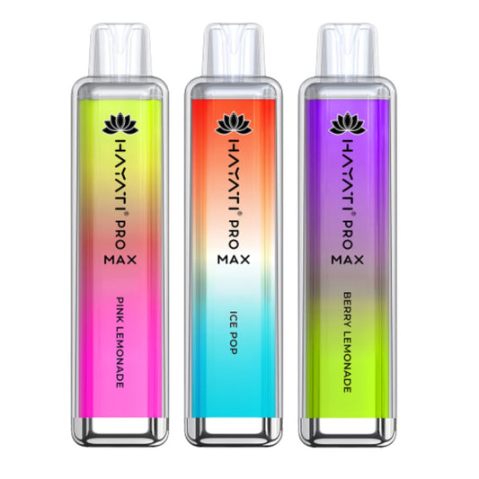 Hayati Pro Max 4000 Box of 10 with Pink Lemonade , Ice Pope ,Berry Lemonade & much more