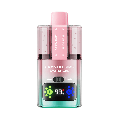 Crystal Pro Switch 30K Disposable Vape Device 20Mg  Box of 5,Cherry Berry / Fruit Bomb