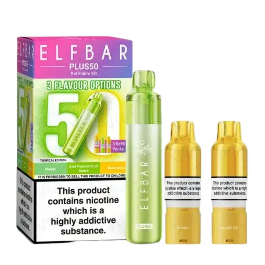 Elf Bar Plus 50 Prefilled Pod Kit Box of 5 - Vapewholesalesupplier