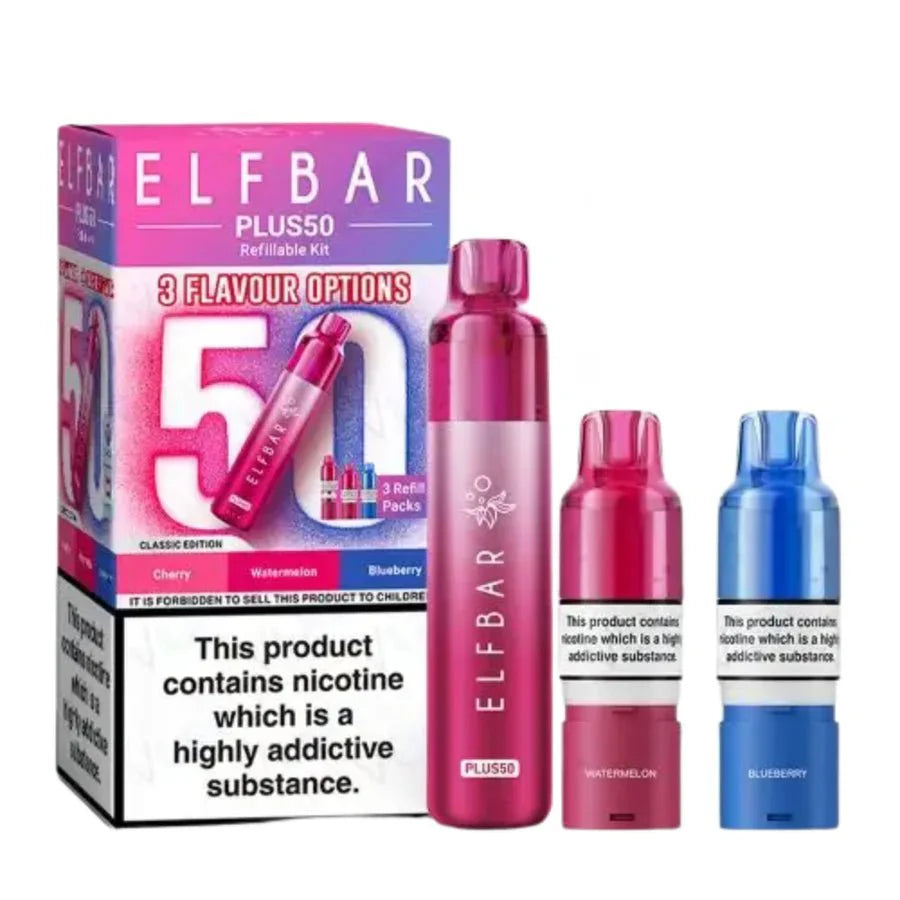 Elf Bar Plus 50 Prefilled Pod Kit Box of 5 - Vapewholesalesupplier