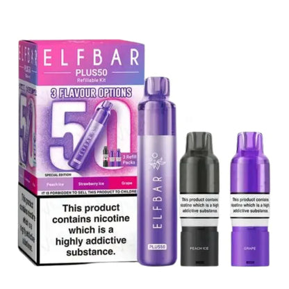 Elf Bar Plus 50 Prefilled Pod Kit Box of 5 - Vapewholesalesupplier