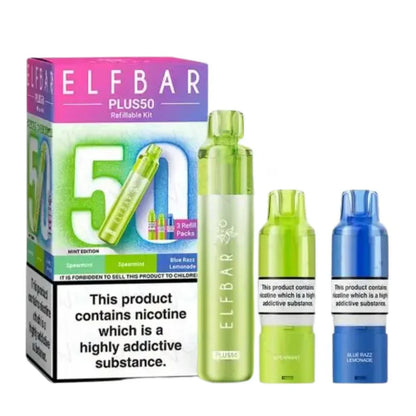 Elf Bar Plus 50 Prefilled Pod Kit Box of 5 - Vapewholesalesupplier