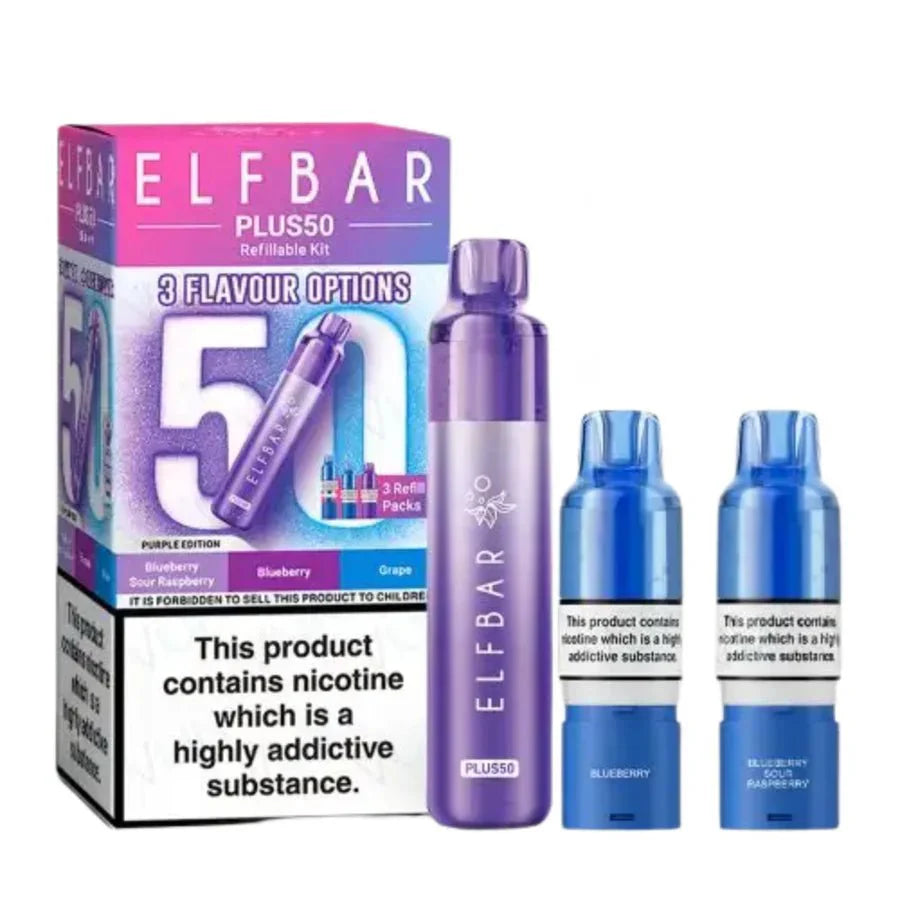 Elf Bar Plus 50 Prefilled Pod Kit Box of 5 - Vapewholesalesupplier