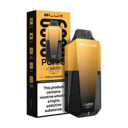 Elux Cyberover 6000 Puffs Disposable Vape Device  Box Of 10, Triple Mango