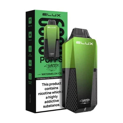 Elux Cyberover 6000 Puffs Disposable Vape Device  Box Of 10, Watermelon Ice