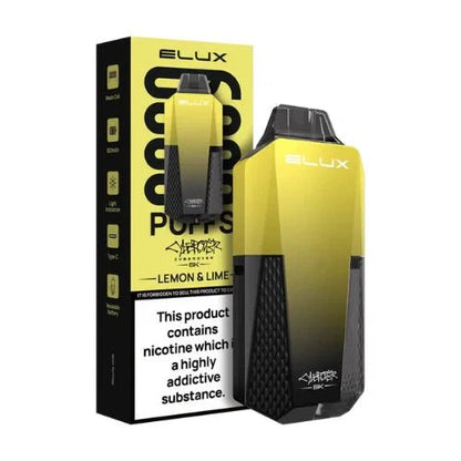 Elux Cyberover 6000 Puffs Disposable Vape Device  Box Of 10, Lemon Lime