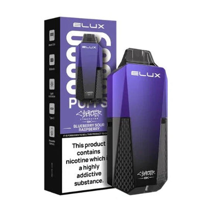 Elux Cyberover 6000 Puffs Disposable Vape Device  Box Of 10, Blueberry Sour Raspberry