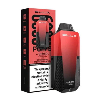Elux Cyberover 6000 Puffs Disposable Vape Device  Box Of 10, Strawberry Raspberry Cherry