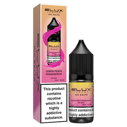 Elux Legend Nic Salts - 10ml E-liquids - Box of 10-Lemon Peach Passion Fruit *New*-vapeukwholesale