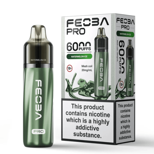 Feoba Pro 6000 Disposable Device 20MG  Pack of 5, Watermelon Ice