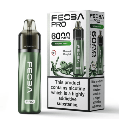 Feoba Pro 6000 Disposable Device 20MG  Pack of 5, Watermelon Ice